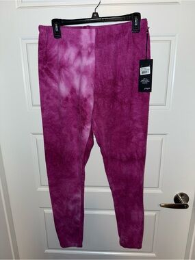 Wildfox Plush Tie-Dye Leggings in Magenta Purple